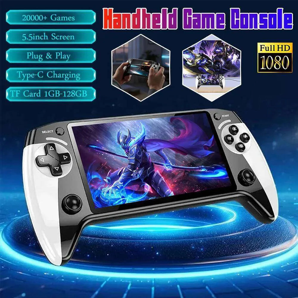 X9 portable game console, 5.5” HD Handheld Console with 20,000+ Retro Games