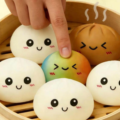 🔥Glitter Dumpling Squishy Steamer Blind Box Surprise Squeeze Fun
