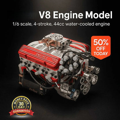 🔥 Warehouse Clearance🏆 Gasoline OHV V8 Small-block Engine Model Kits