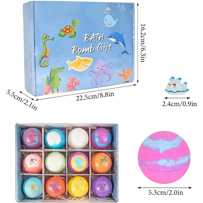💥FREE SHIPPING-Clearance price $46.98:Bath Bombs for Kids with SurpriseSPRINGInside, 12 Pack Kid Bath Bombs Gift Set