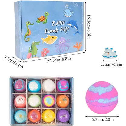 💥FREE SHIPPING-Clearance price $46.98:Bath Bombs for Kids with SurpriseSPRINGInside, 12 Pack Kid Bath Bombs Gift Set
