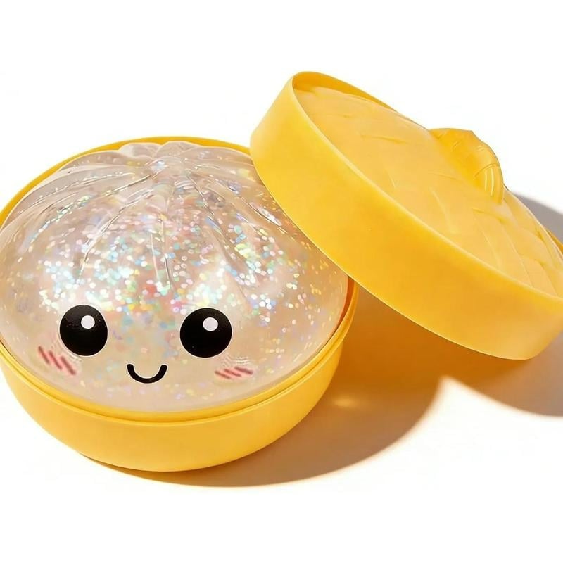 🔥Glitter Dumpling Squishy Steamer Blind Box Surprise Squeeze Fun