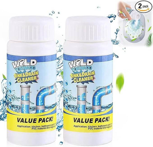 Limited Time Buy 1 Get 1 Free⚡Powerful Sink and Drain Cleaner Powder, Fast Foaming Drain Cleaner for Kitchen and Pipes Cleaning Tool