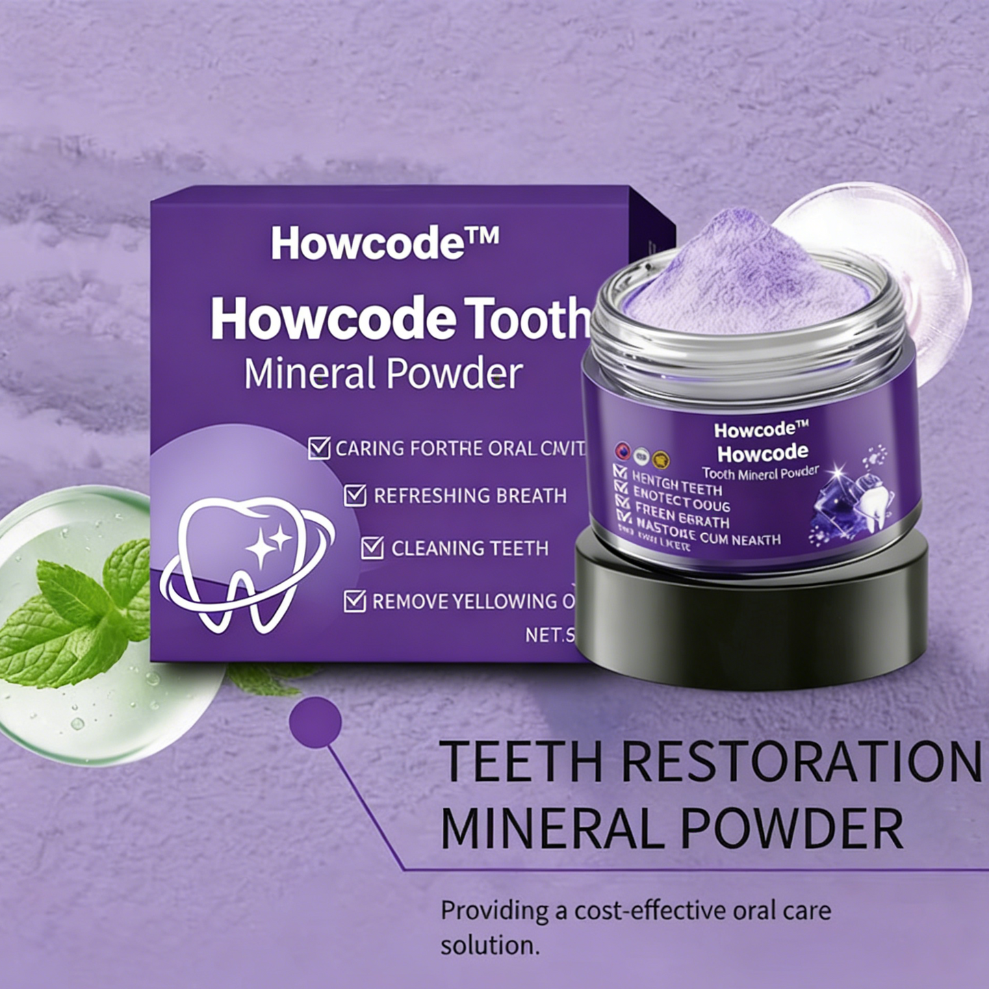 ✨ Howcode™ PearlyGlo Tooth Mineral Powder