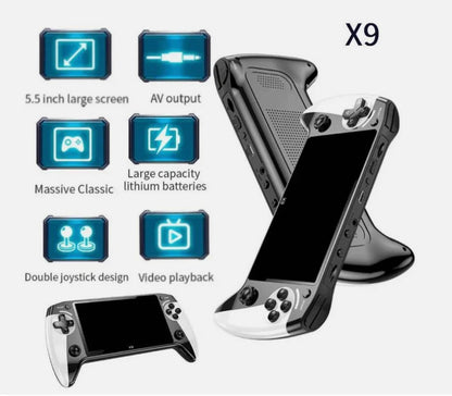 X9 portable game console, 5.5” HD Handheld Console with 20,000+ Retro Games